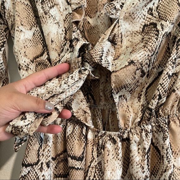 Nasty Gal Snake the High Road Front-tie Romper - Picture 3 of 5